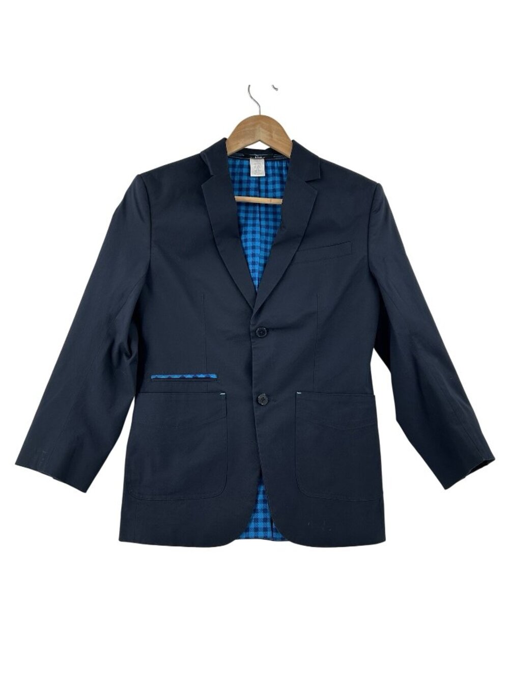Hugo Boss Blazer Suit Jacket Sports Coat Boys Youth Size 14 Slim Fit Navy Blue